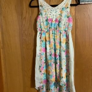 KIDS 14| Colorful Floral Disorderly Kids Dress